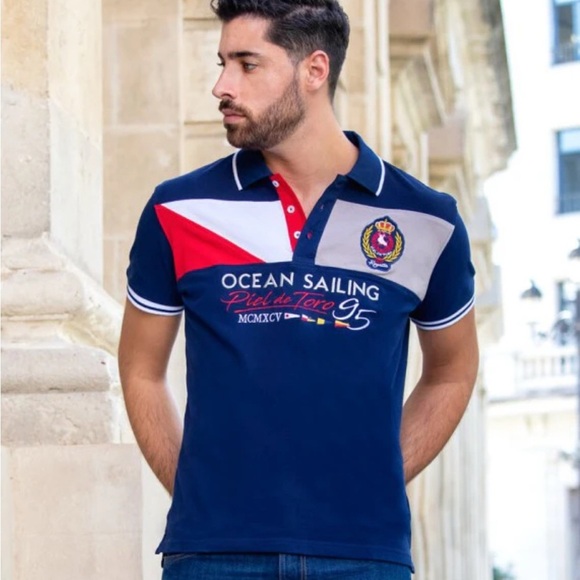 Men's Navy Polo Shirt - Picture 1 of 5